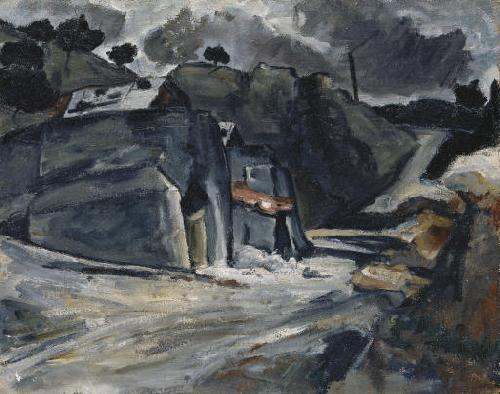 Paul Cezanne Paysage provencal, or Rochers a L'Estaque, or Masures sous la neige oil painting picture